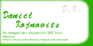 daniel kojnovits business card